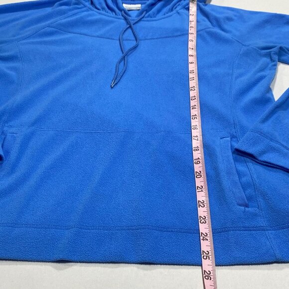 Columbia Womens XL Blue Fleece Pullover Hoodie With Front Pockets & Drawstring H - Picture 6 of 8